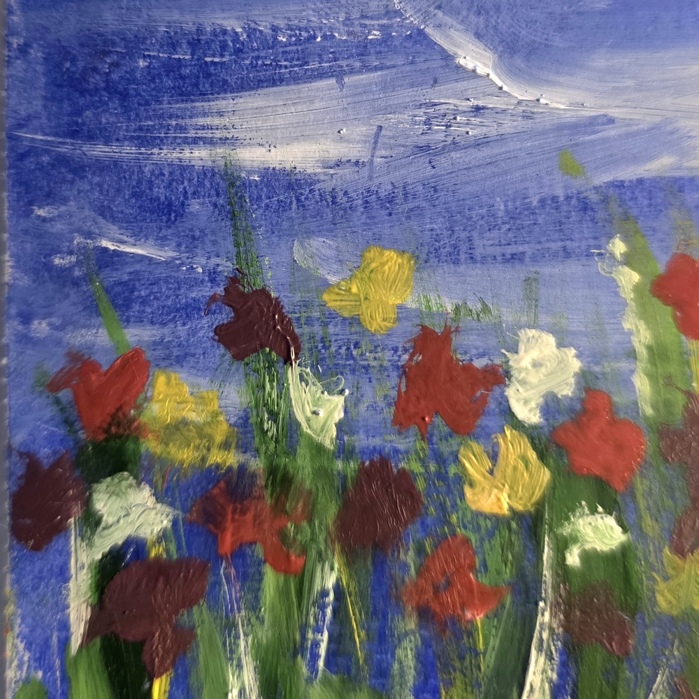 ACEO Vibrant Floral Canvas Art